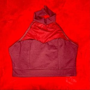 Mesh Halter Crop Top